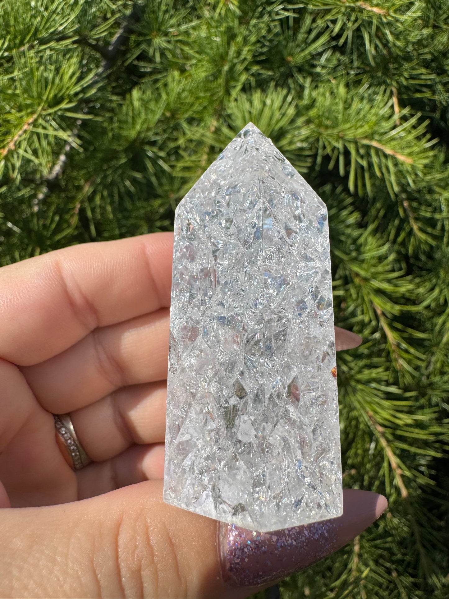 Crackle kwarts toren #46
