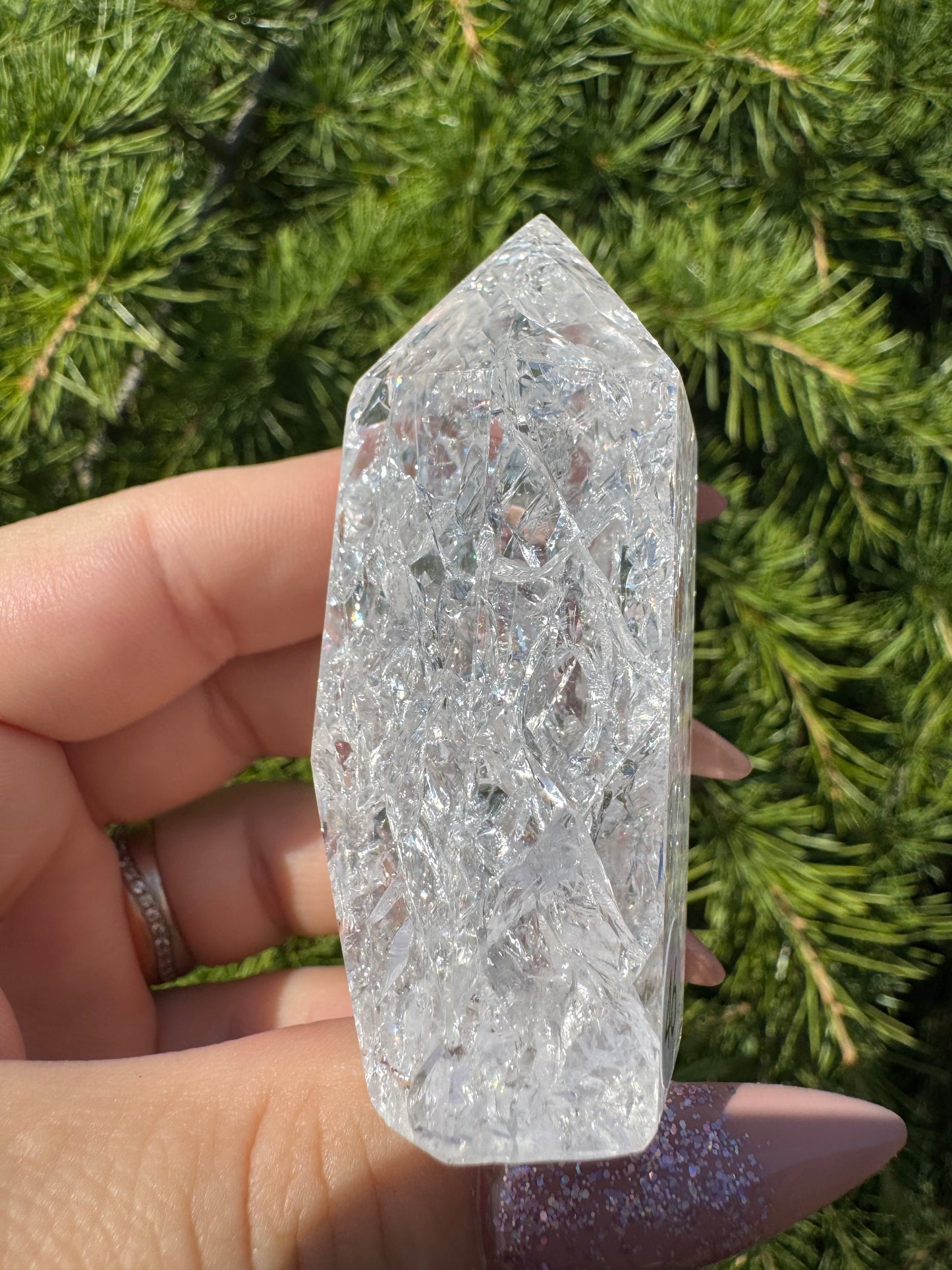 Crackle kwarts toren #46