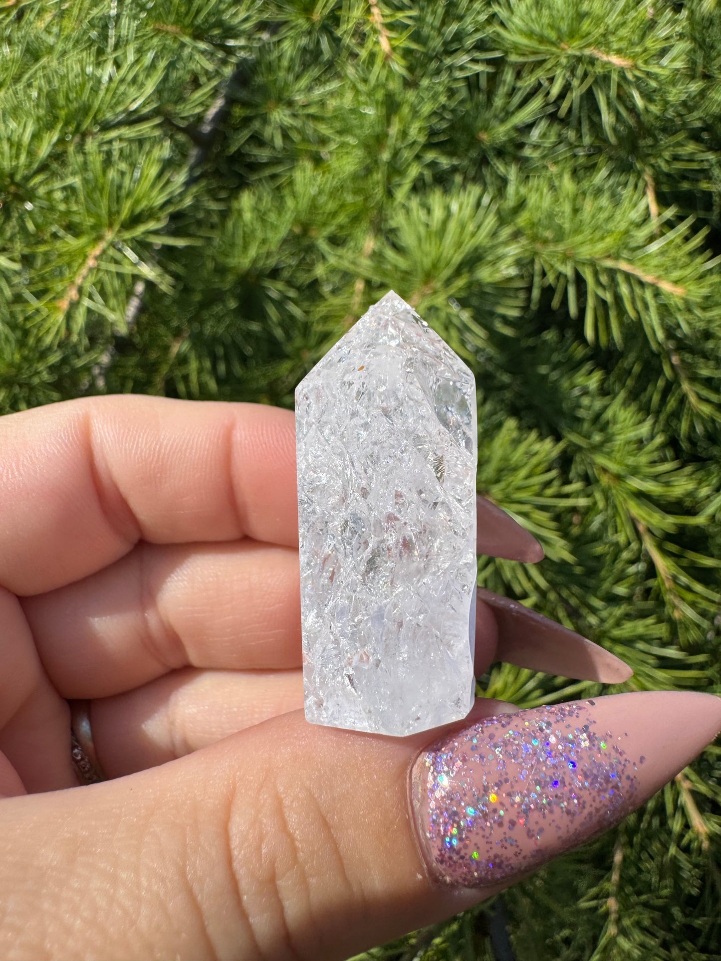 Crackle kwarts toren #37