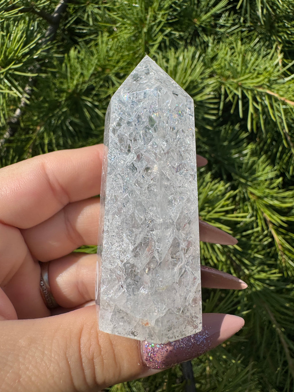 Crackle kwarts toren #40