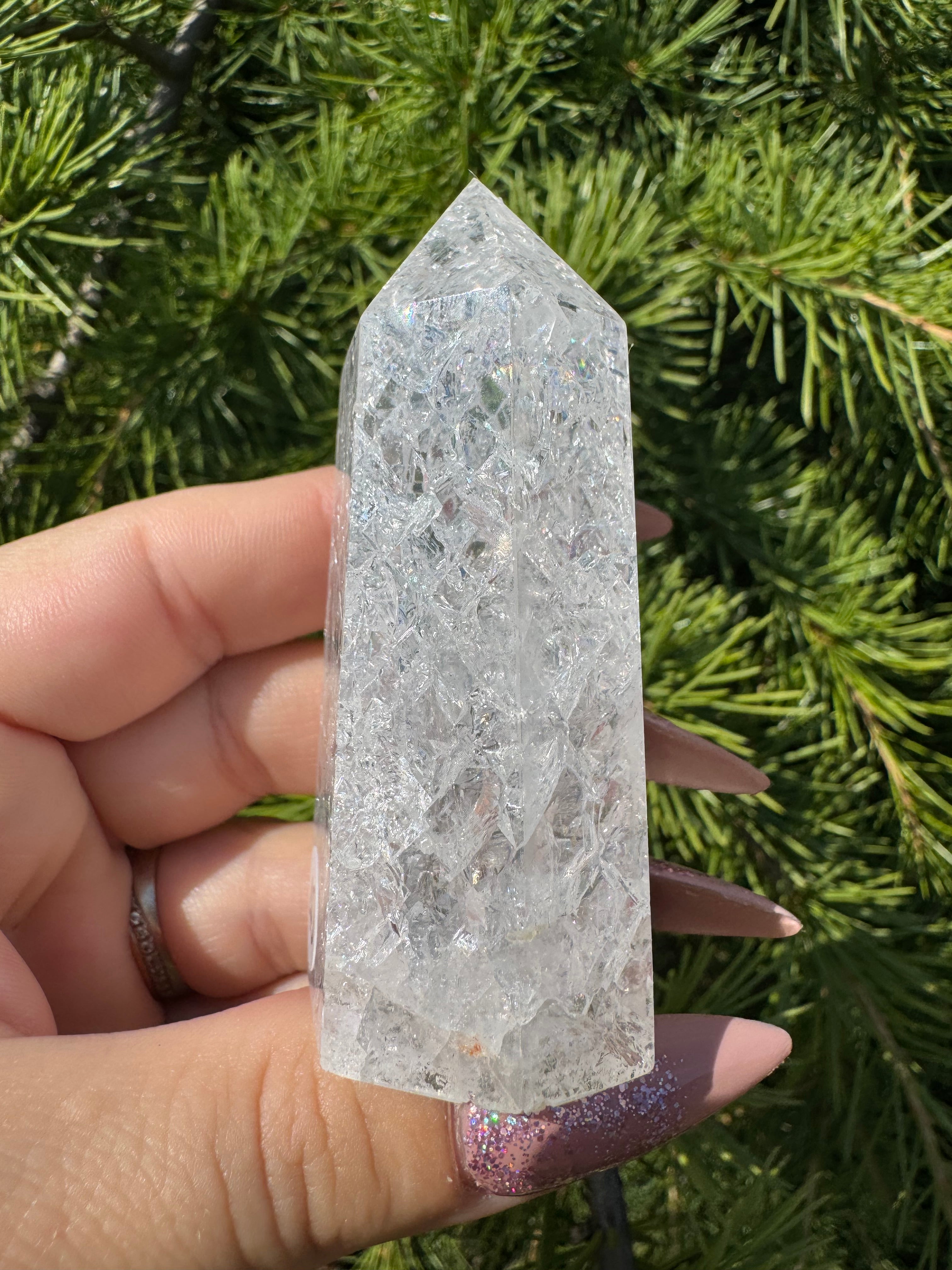 Crackle kwarts toren #40