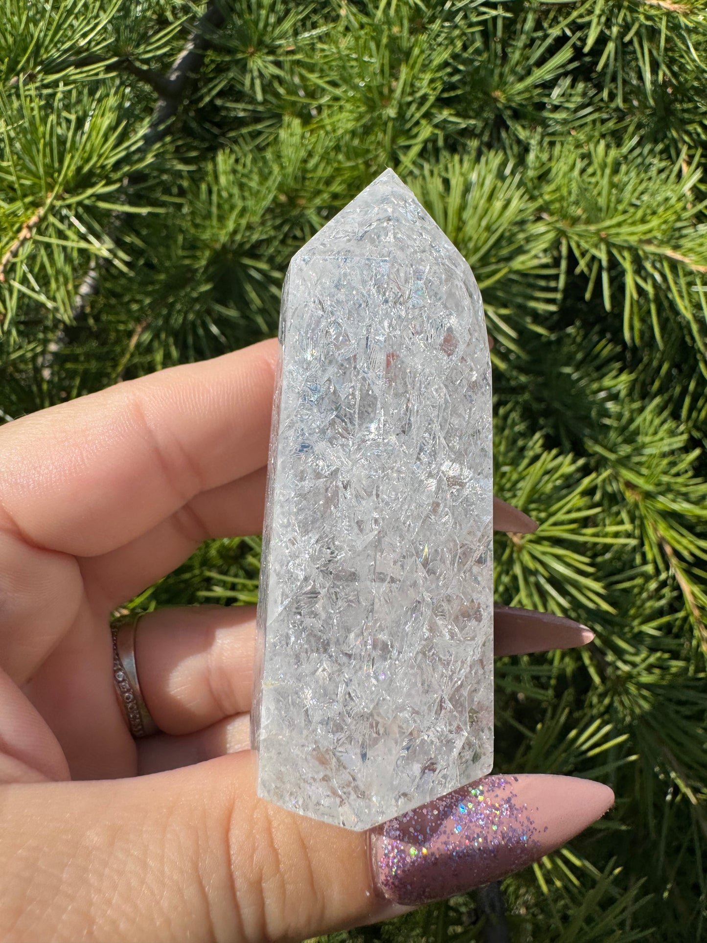 Crackle kwarts toren #40