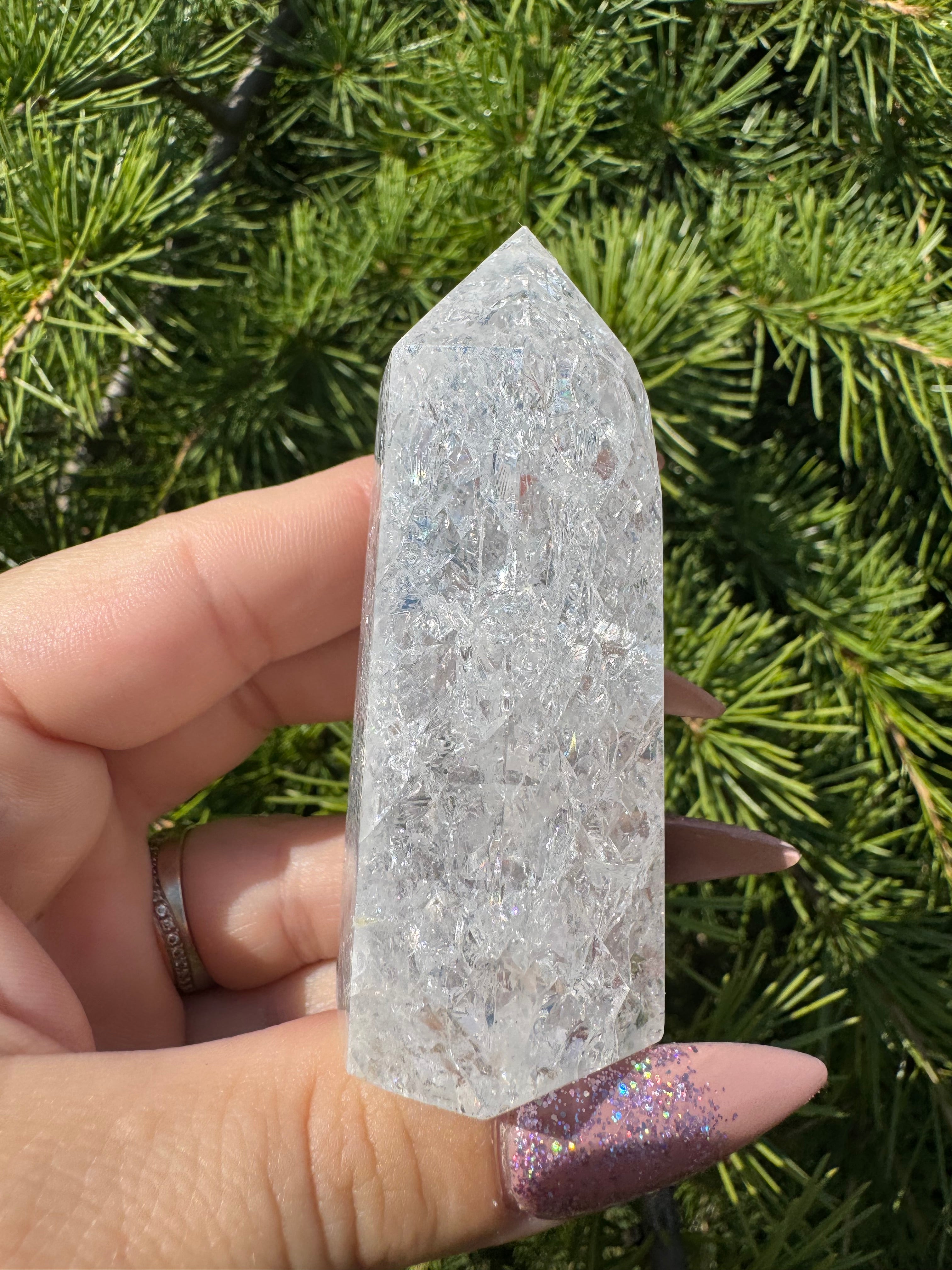 Crackle kwarts toren #40