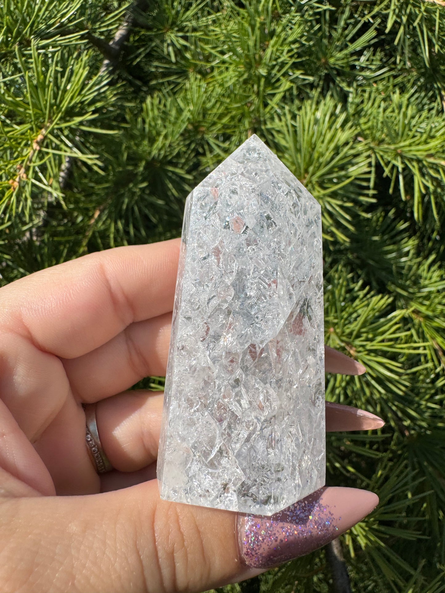 Crackle kwarts toren #40