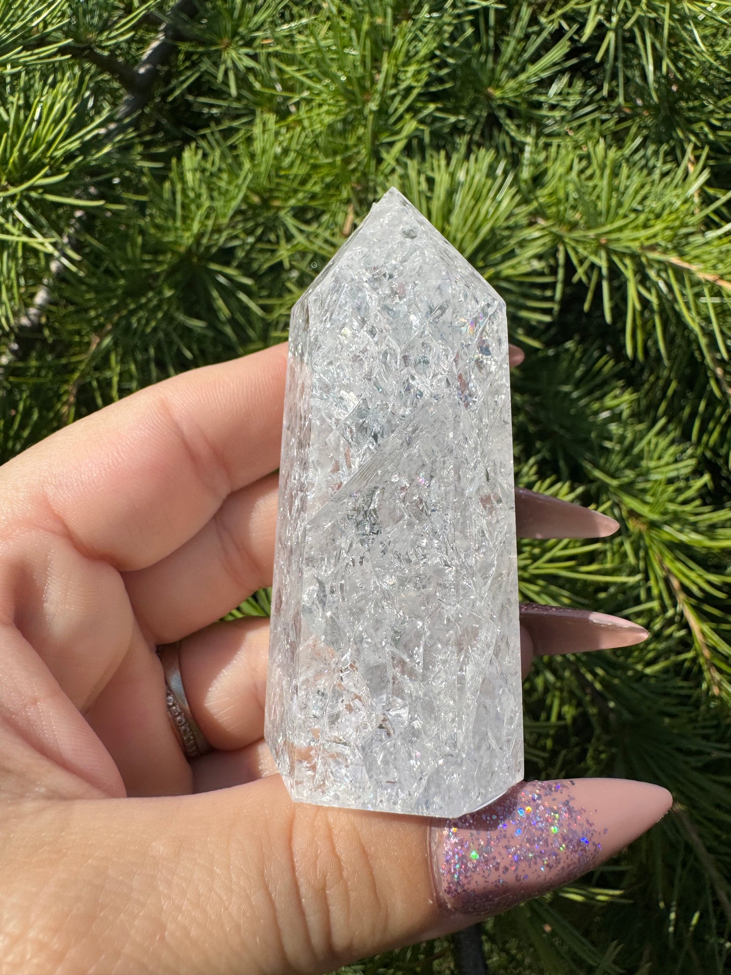Crackle kwarts toren #40