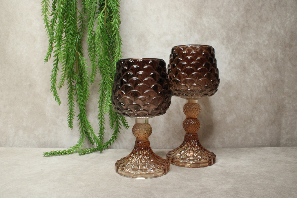 Glazen kandelaren set