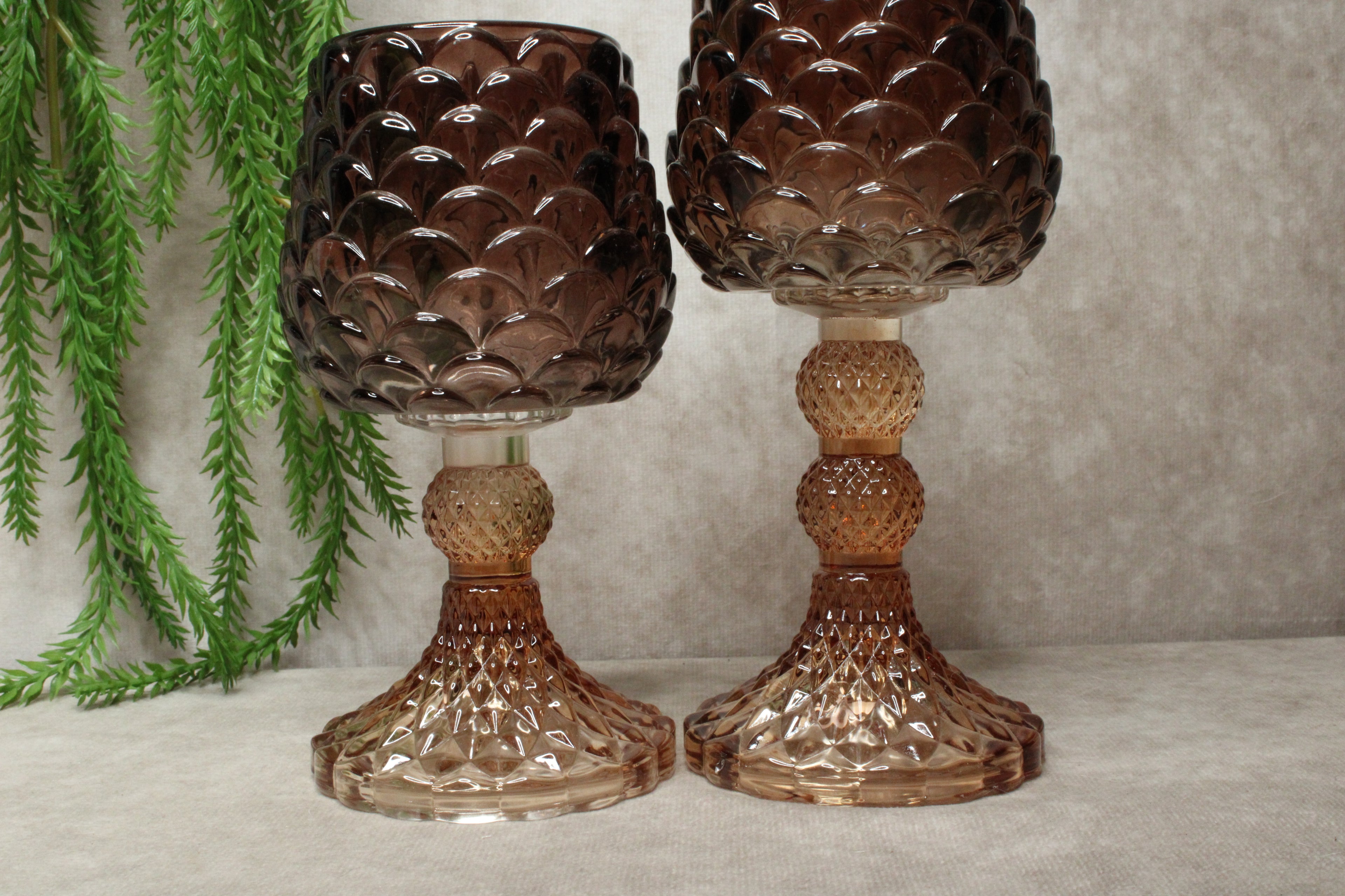 Glazen kandelaren set