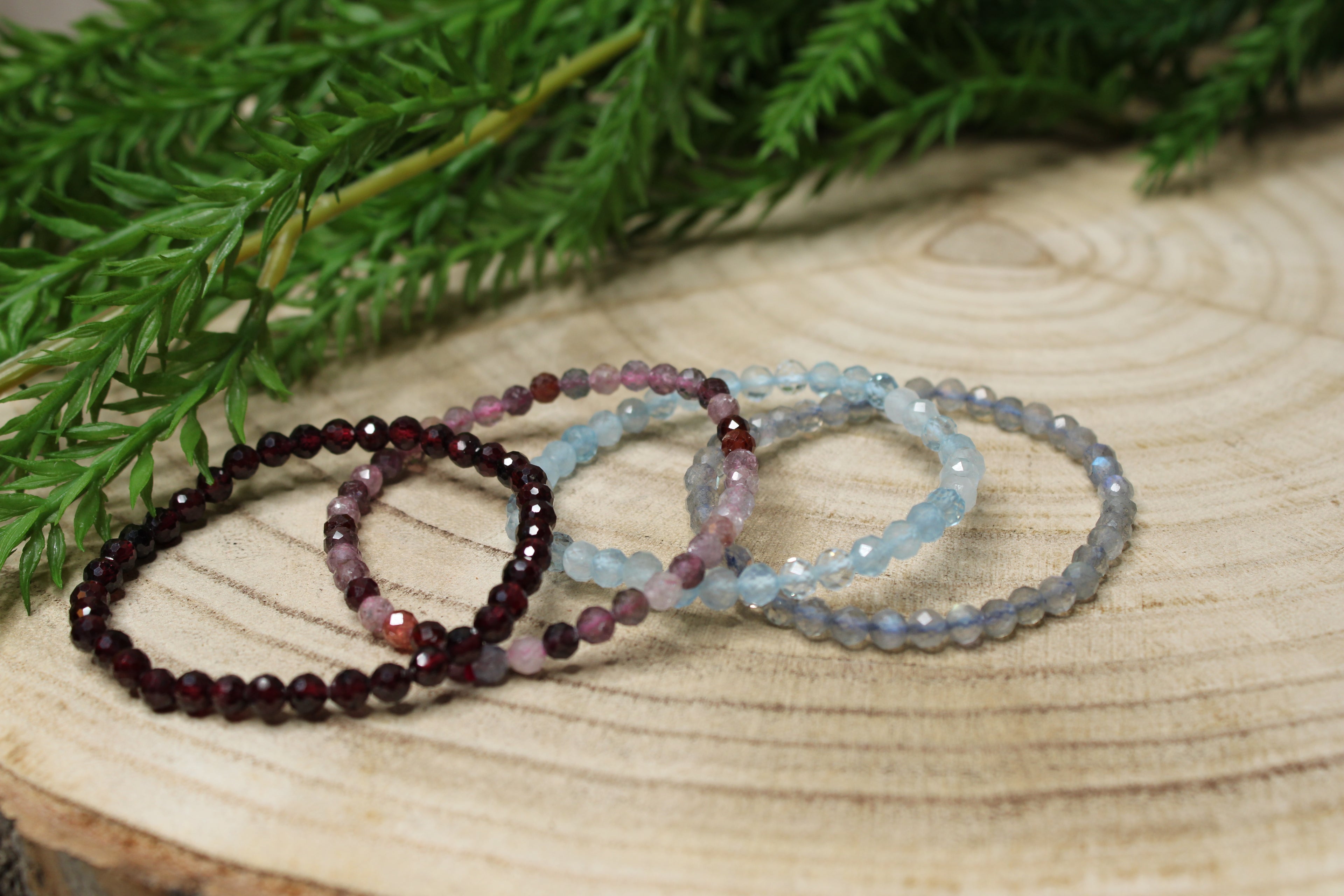 Armbanden Facet geslepen 4mm KLEIN \ KINDER