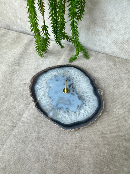 Agaatschijf wierook houder #13