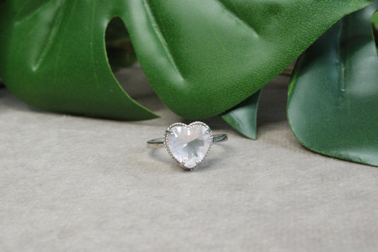 Ring Rozenkwarts hart