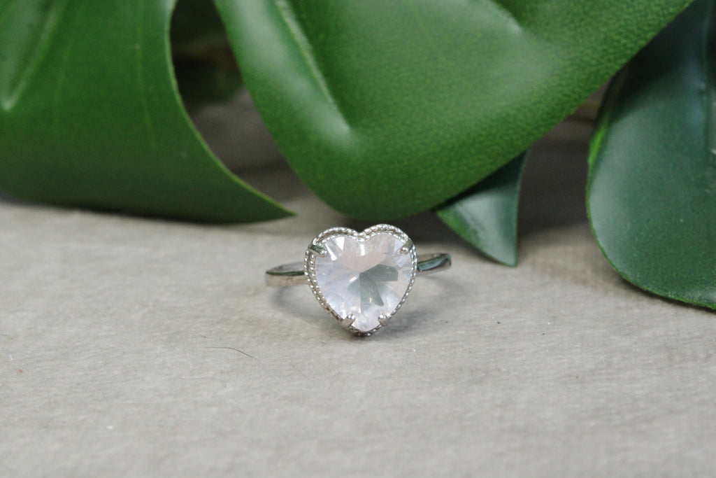 Ring Rozenkwarts hart