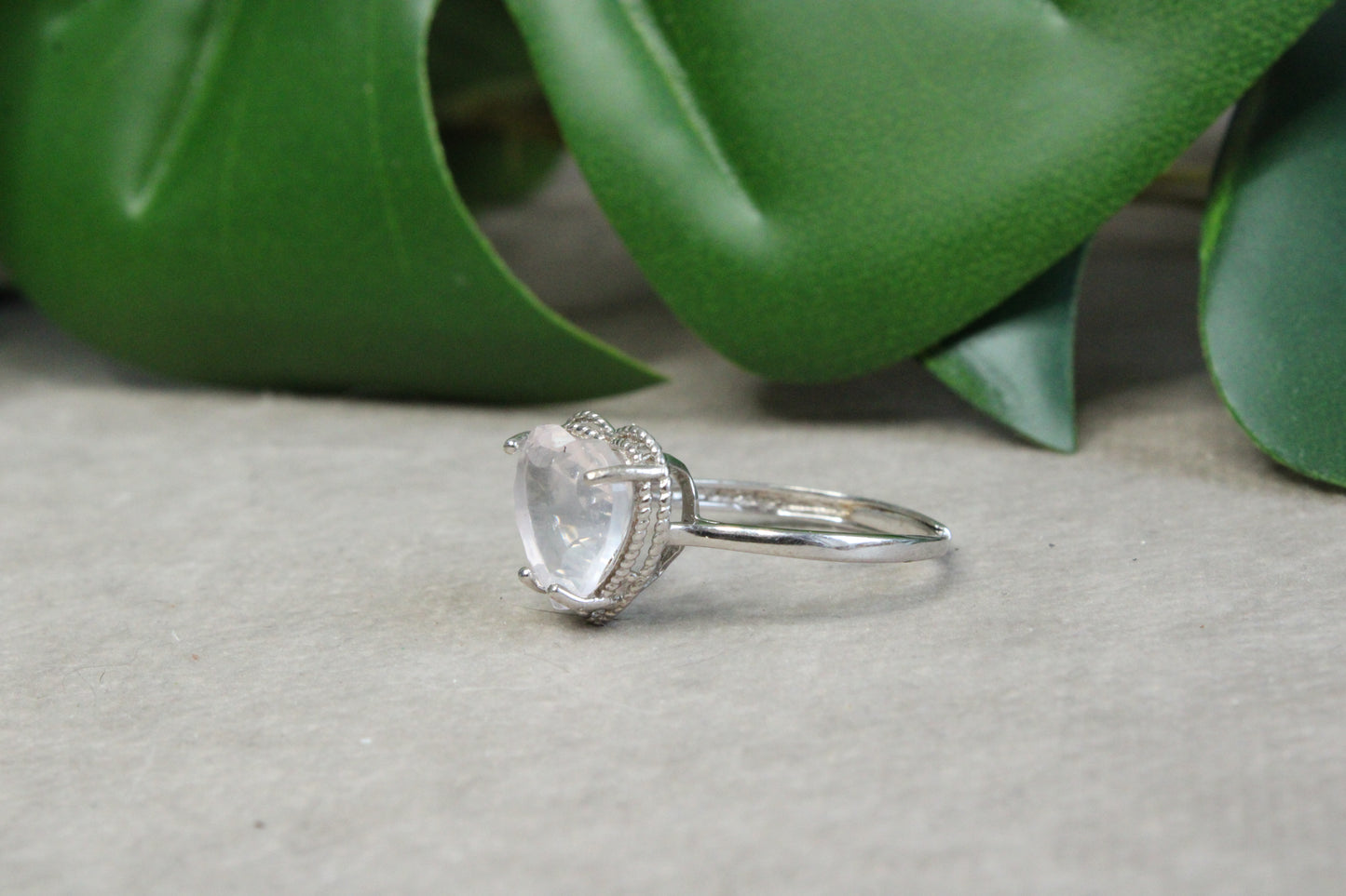 Ring Rozenkwarts hart