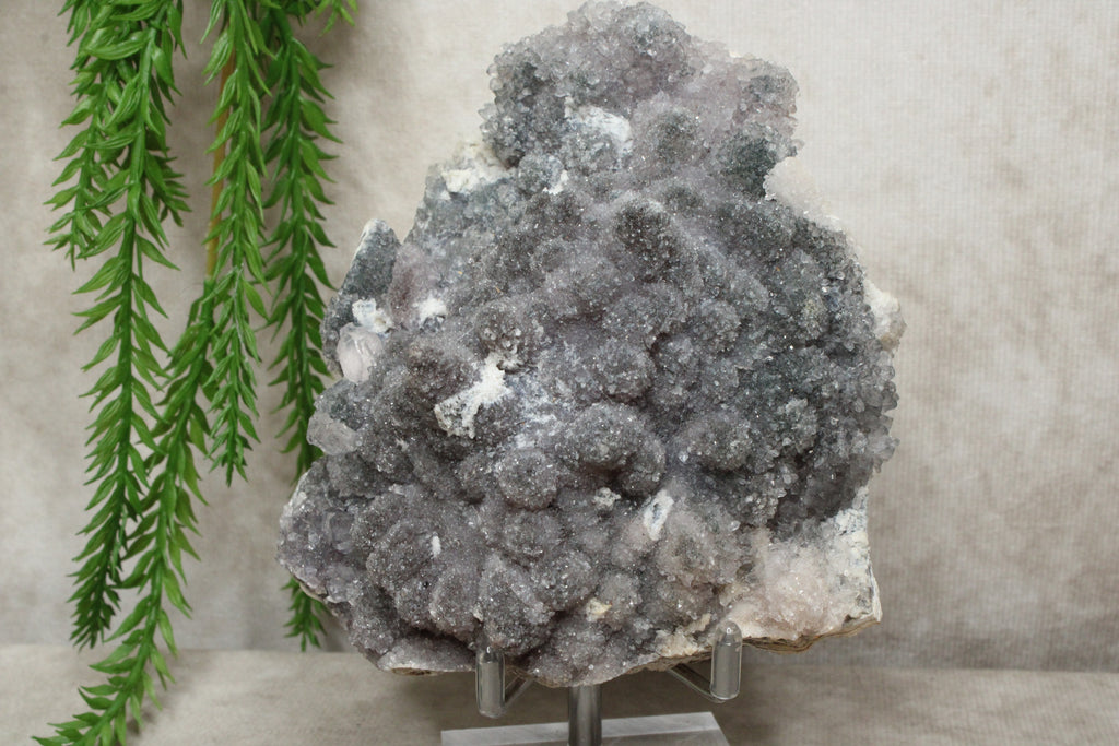 Chalcedoon met kwarts cluster #0397