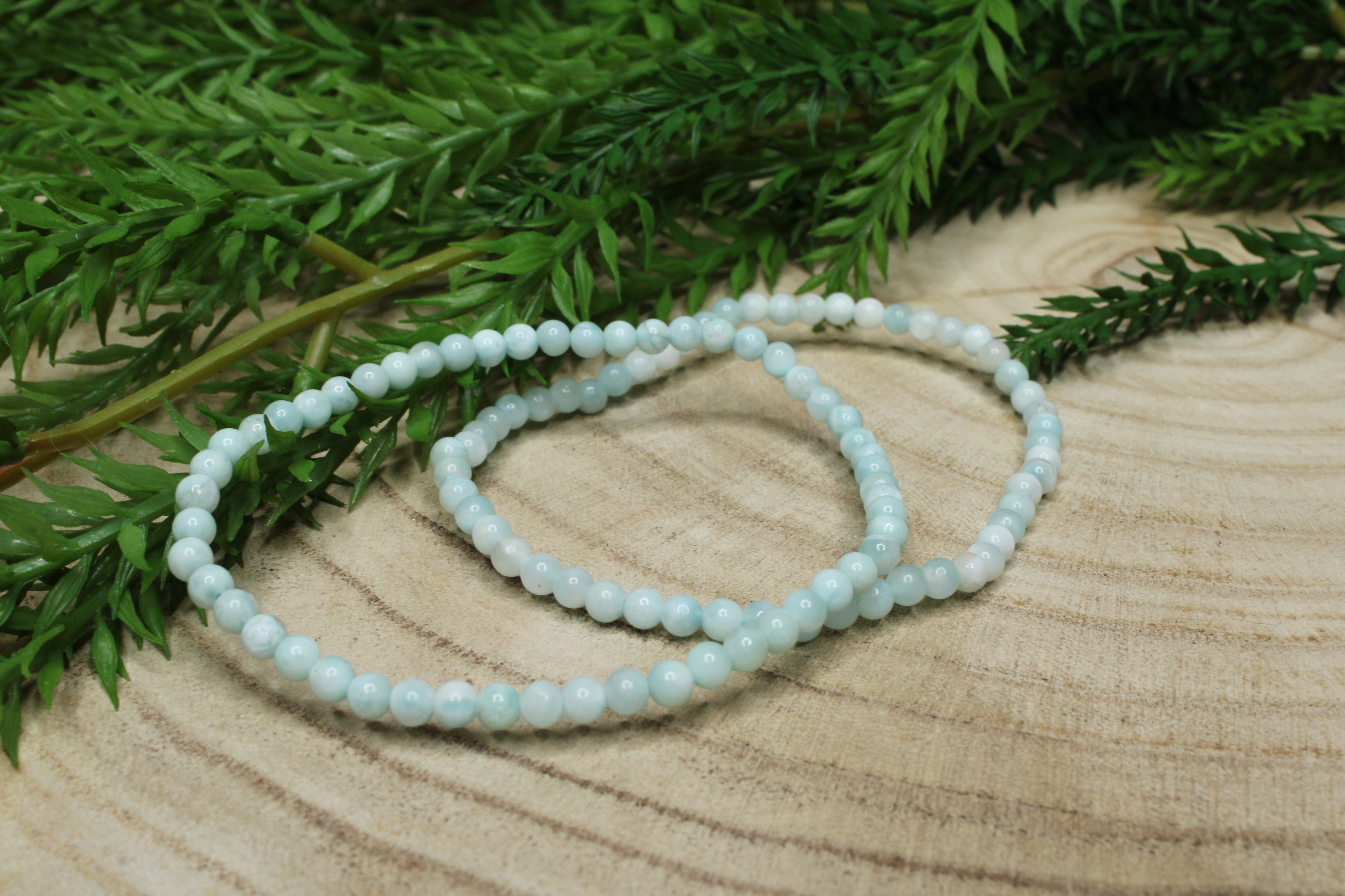 Larimar kogelarmband 4mm
