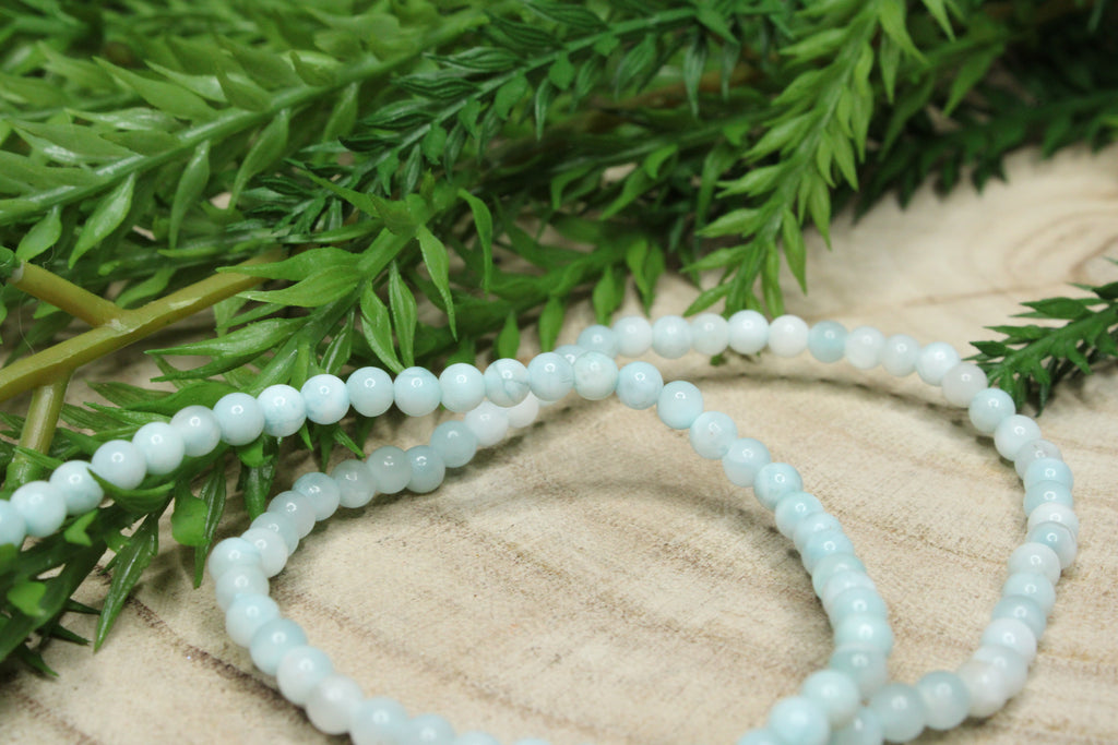 Larimar kogelarmband 4mm