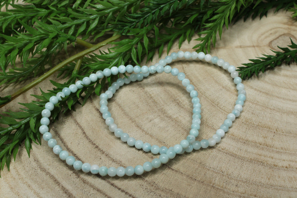 Larimar kogelarmband 4mm