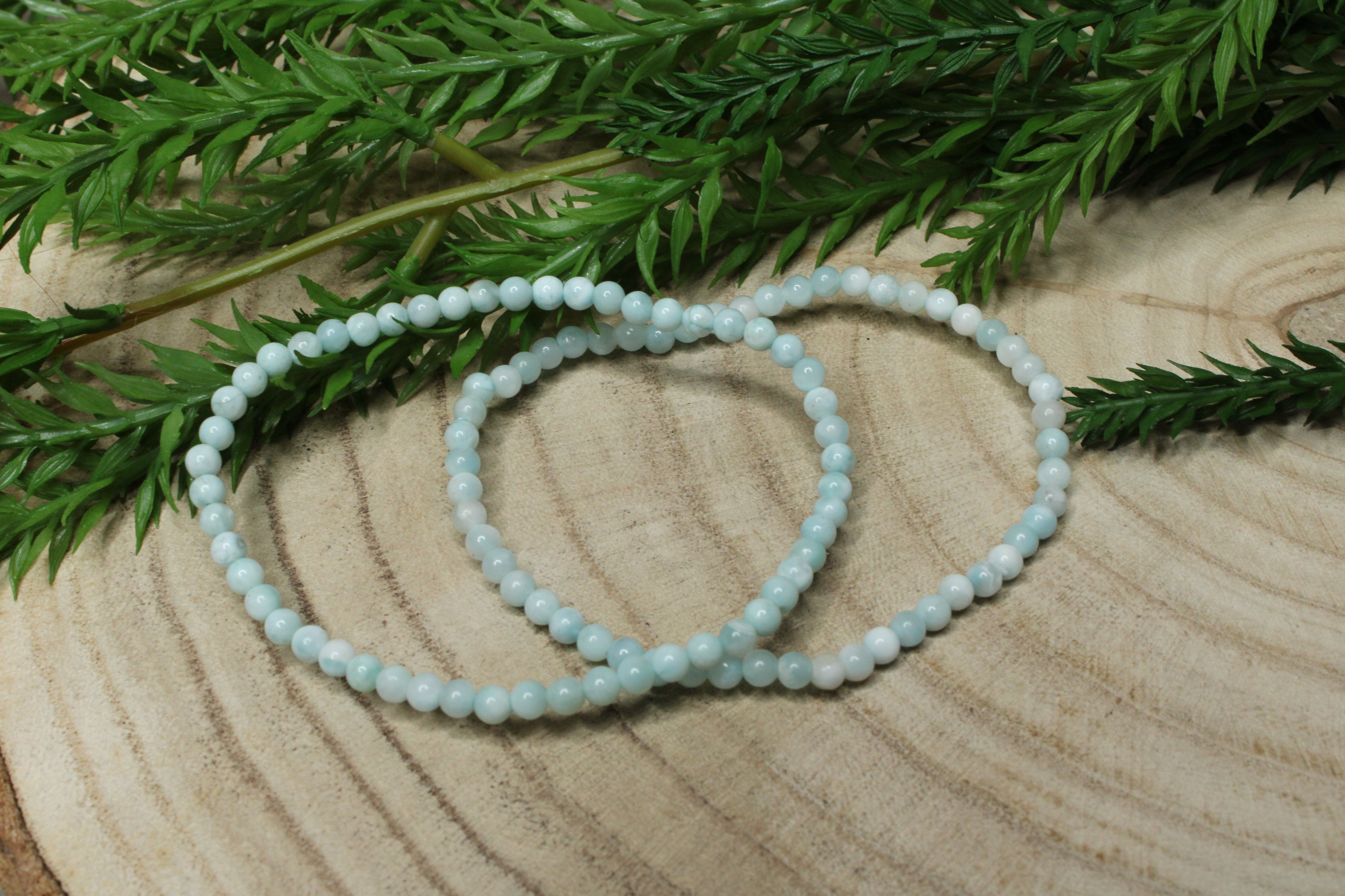 Larimar kogelarmband 4mm