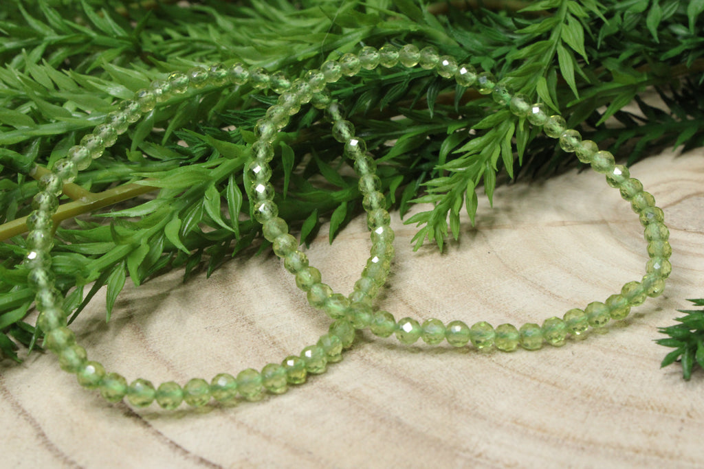Peridoot facet geslepen armband 4mm