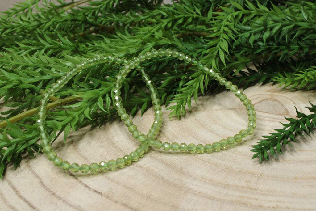 Peridoot facet geslepen armband 4mm