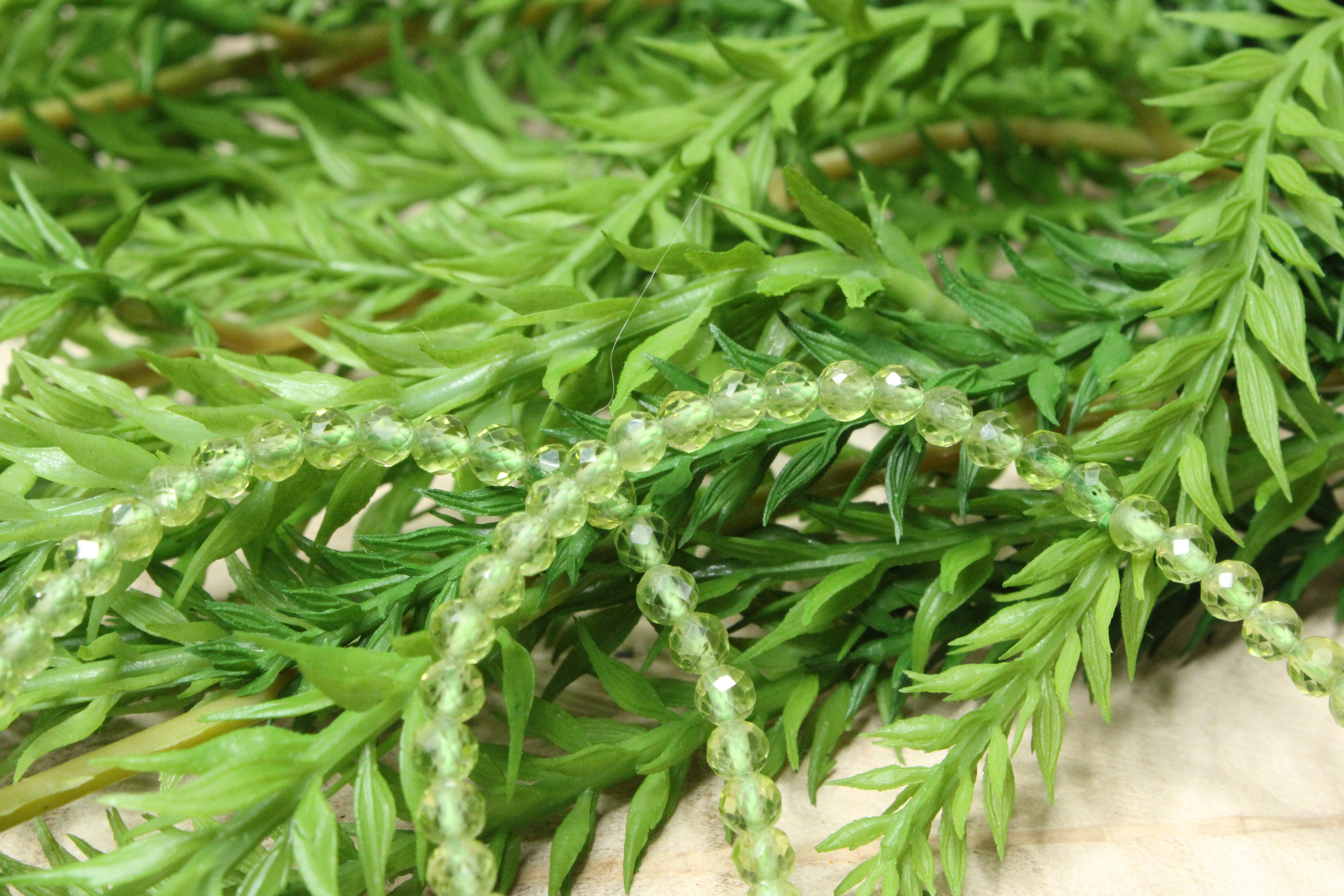 Peridoot facet geslepen armband 4mm