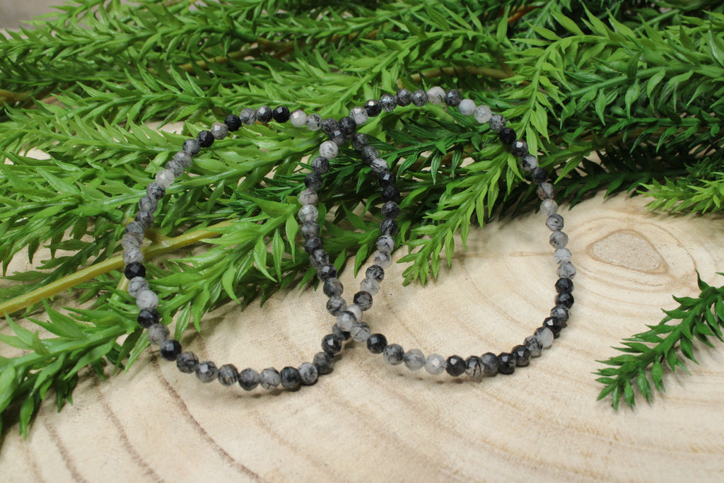 Toermalijn facet geslepenarmband 4mm