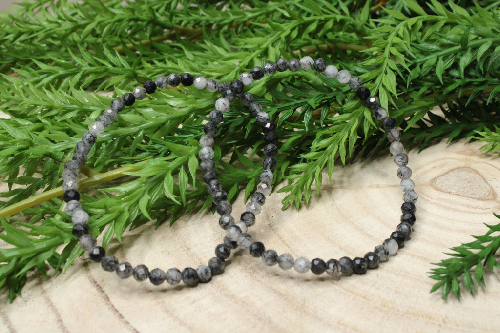 Toermalijn facet geslepenarmband 4mm