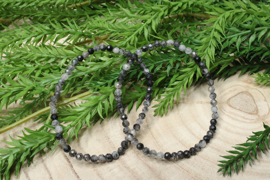 Toermalijn facet geslepenarmband 4mm