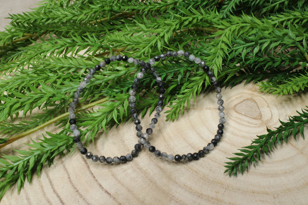 Toermalijn facet geslepenarmband 4mm