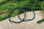 Azuriet met Malachiet facet geslepen armband 4mm