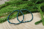 Azuriet met Malachiet facet geslepen armband 4mm