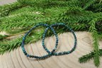 Azuriet met Malachiet facet geslepen armband 4mm