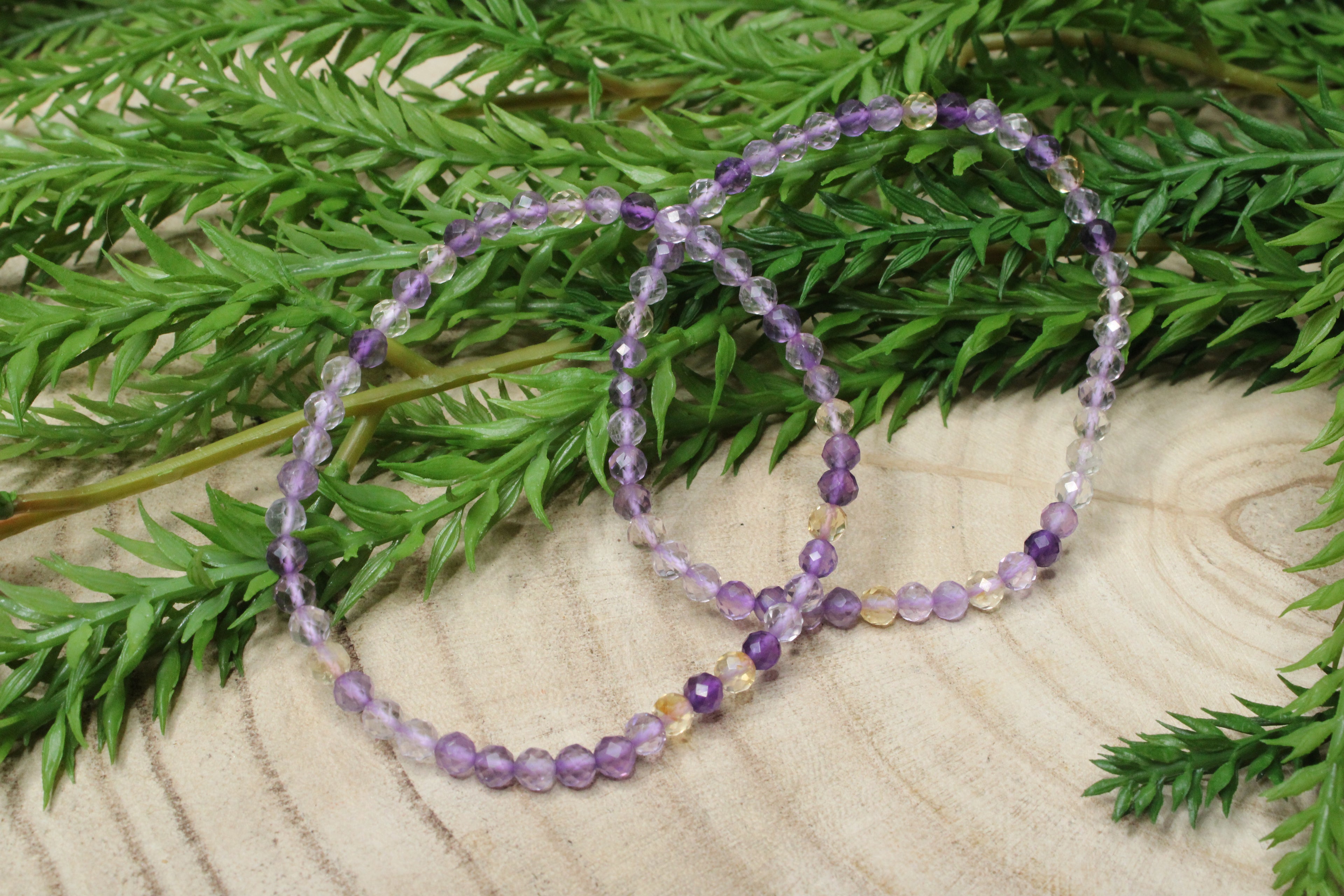 Amethist armbandje Facet geslepen 4mm