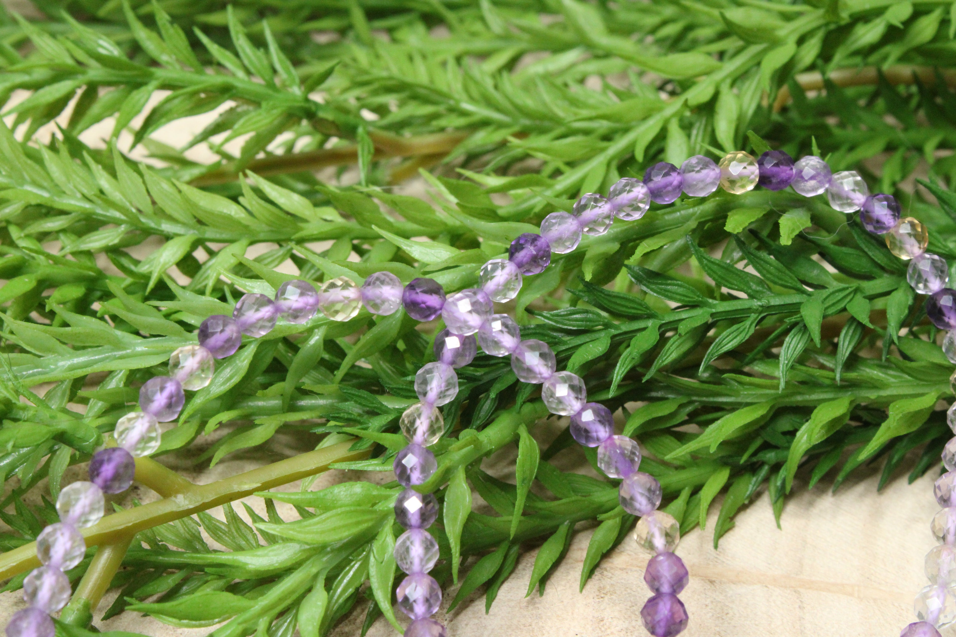 Amethist armbandje Facet geslepen 4mm