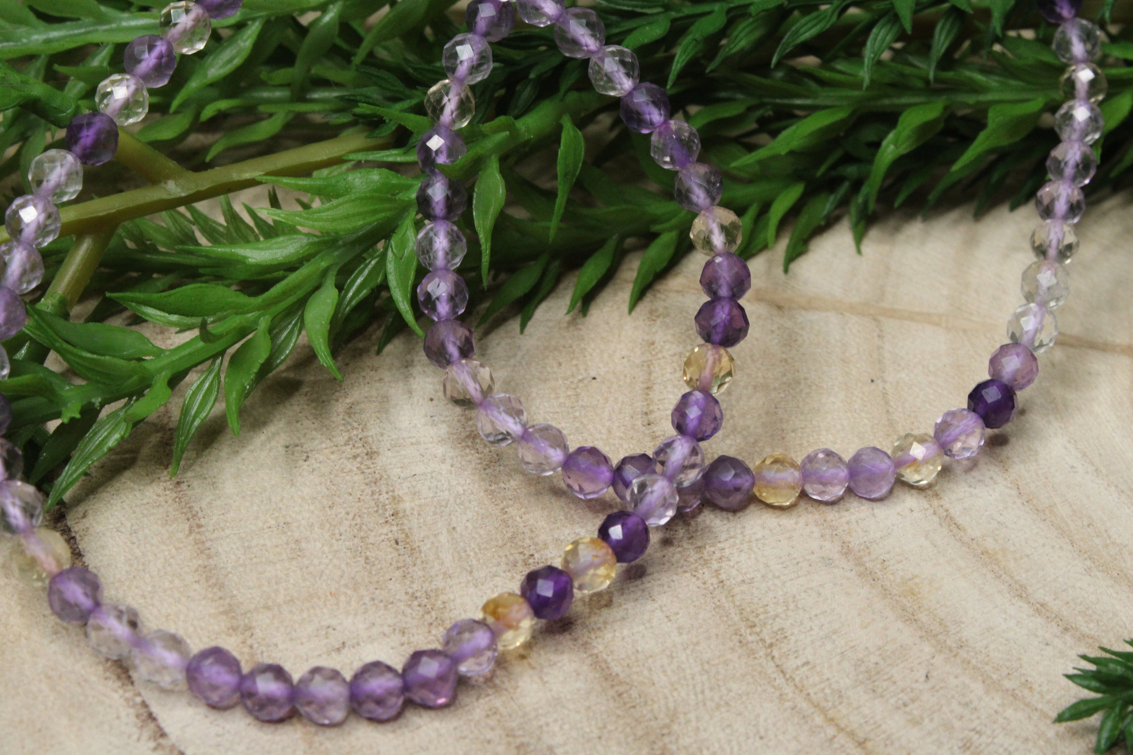 Amethist armbandje Facet geslepen 4mm