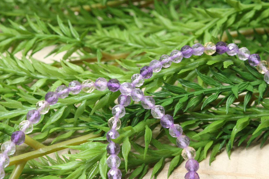 Amethist armbandje Facet geslepen 4mm