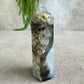 Toren zwarte bloemagaat #1554