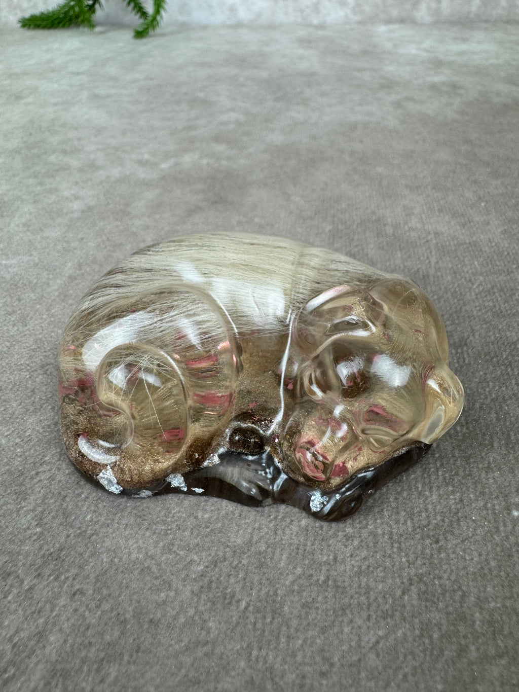 Epoxy Hondje opgerold