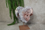 Roze amethist hart #1689