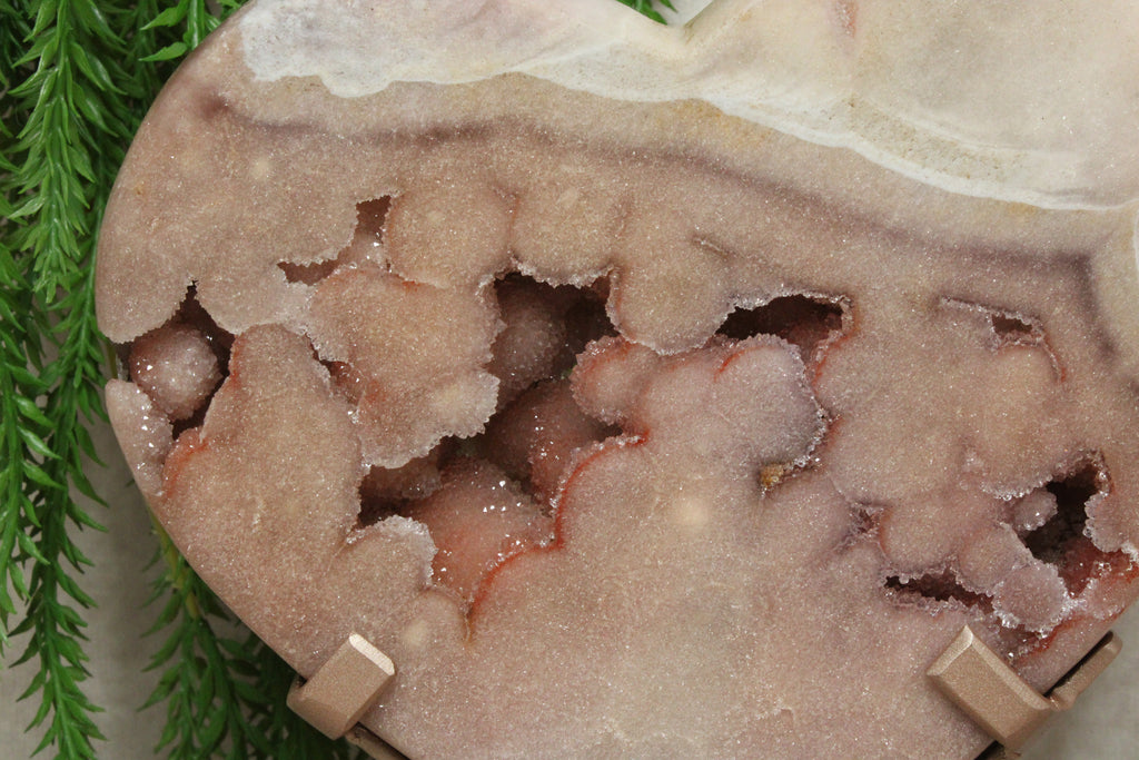 Roze amethist hart #1086