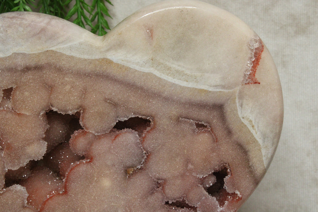 Roze amethist hart #1086