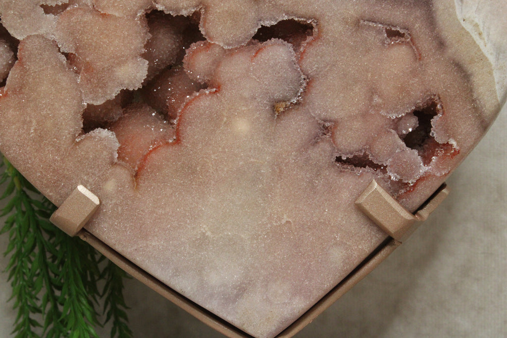 Roze amethist hart #1086