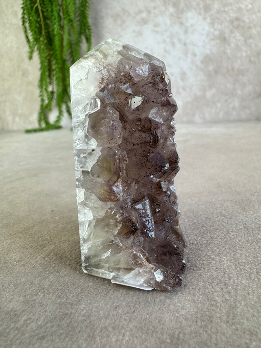 Amethist met kwarts punt #1587