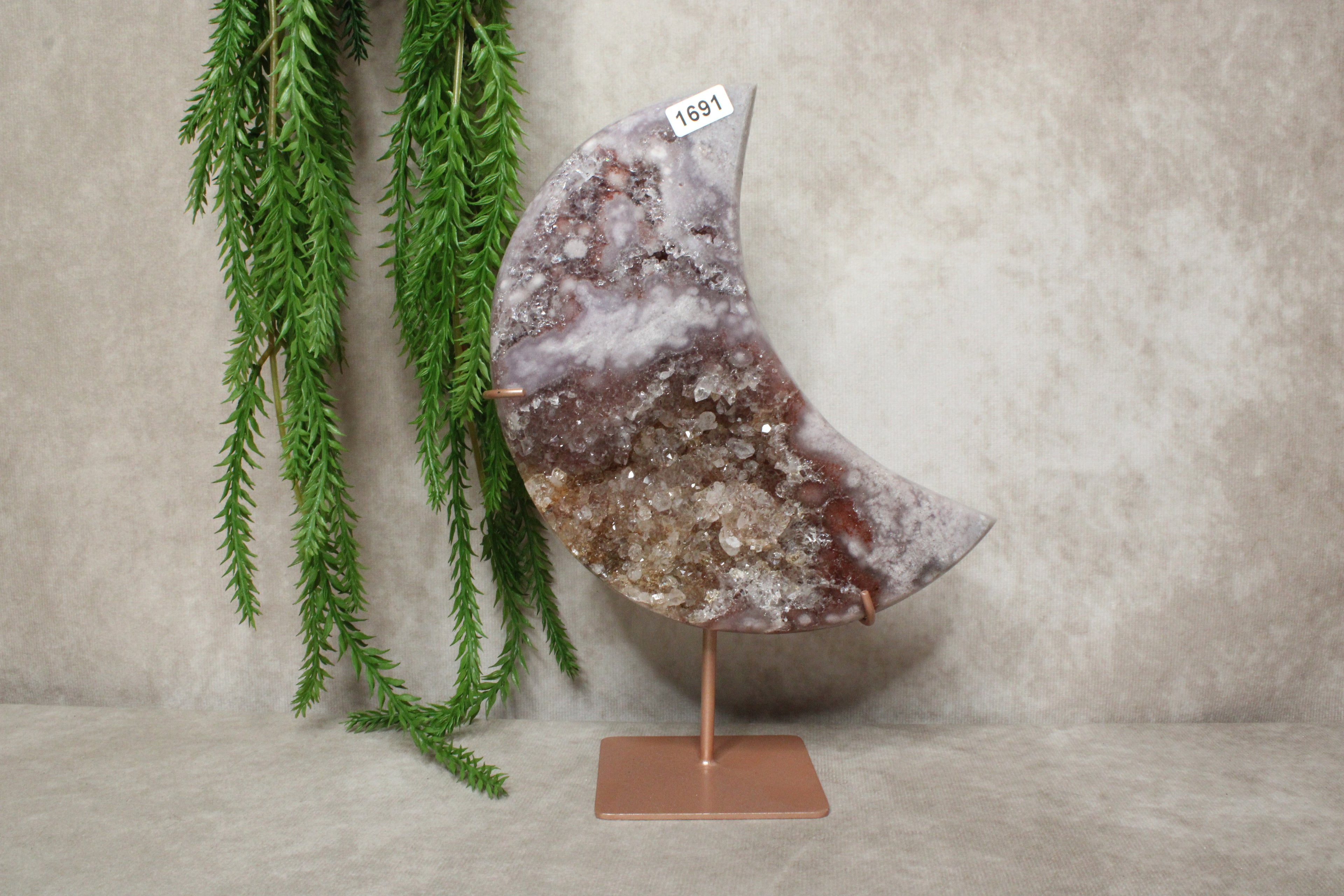 roze amethist maan #1691