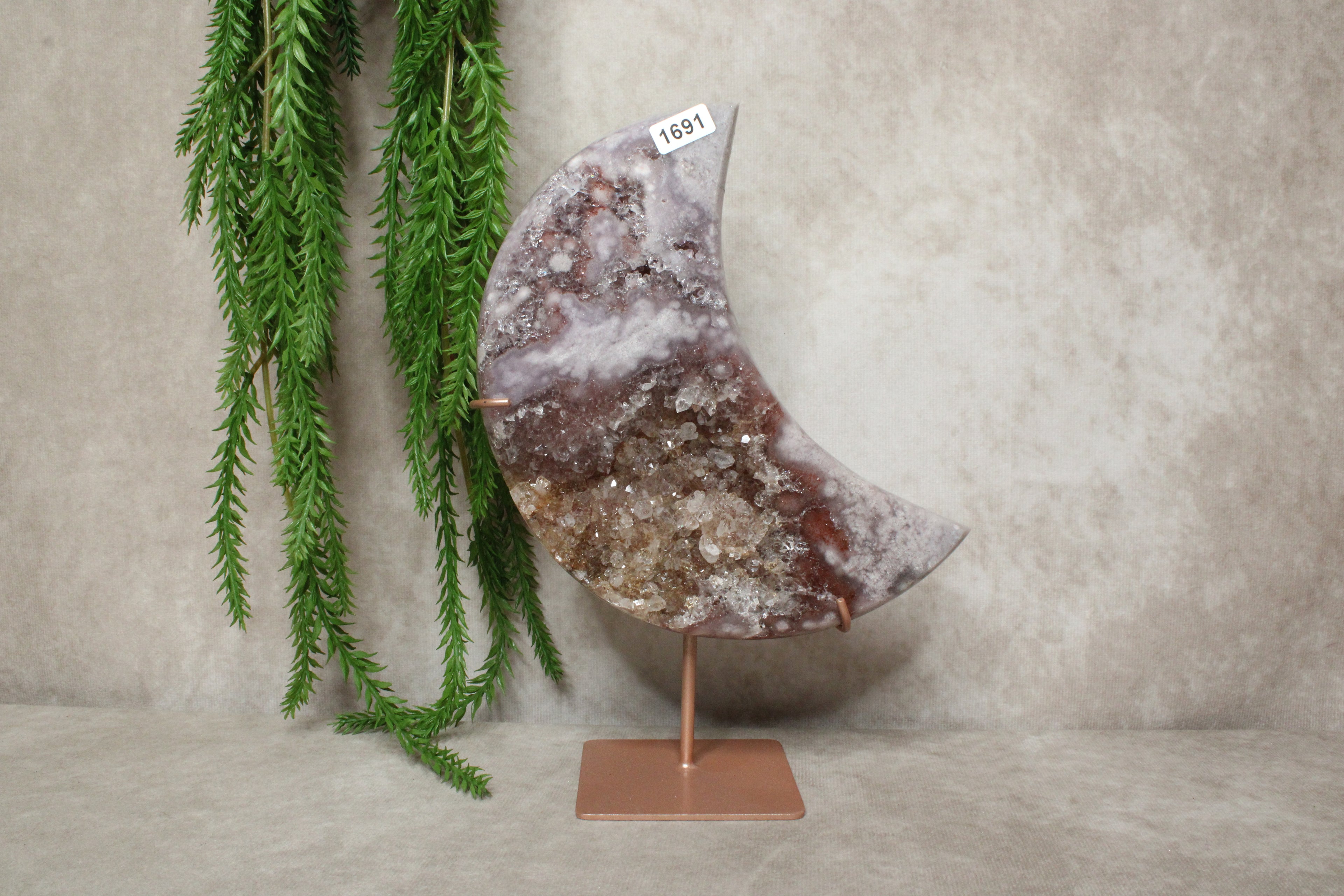 roze amethist maan #1691