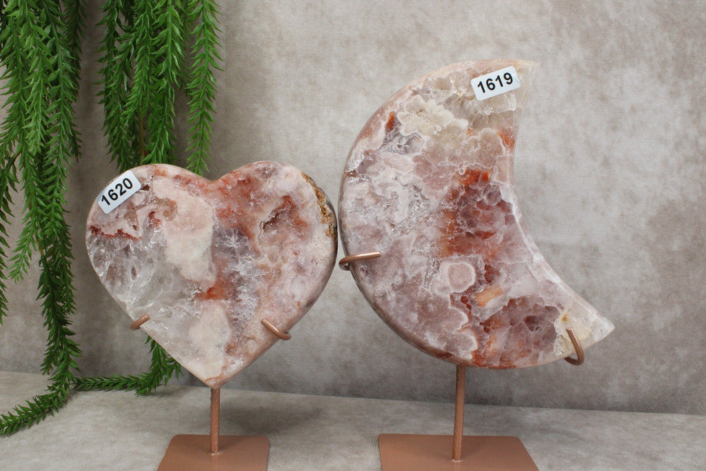 Roze amethist hart #1620