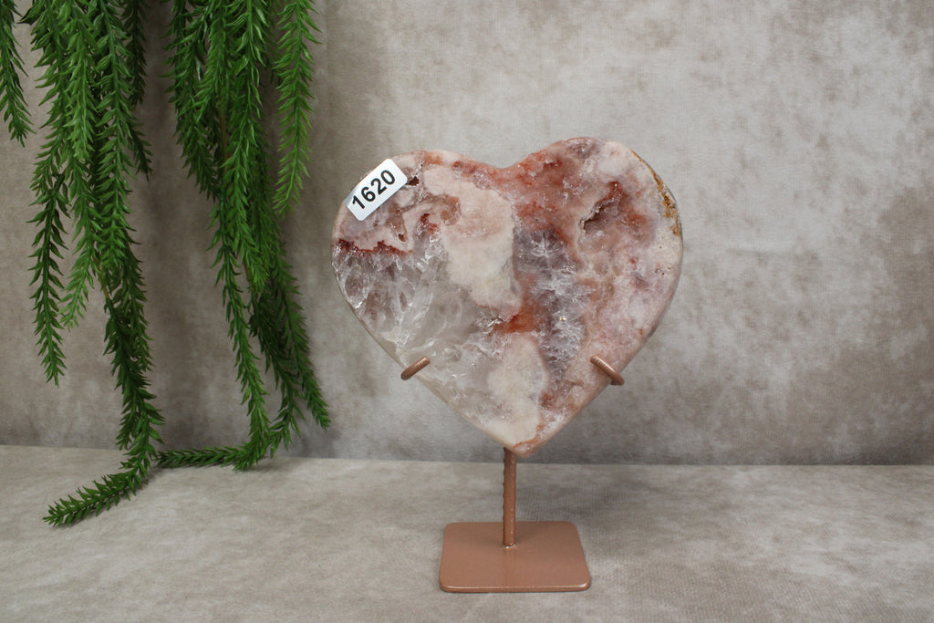 Roze amethist hart #1620