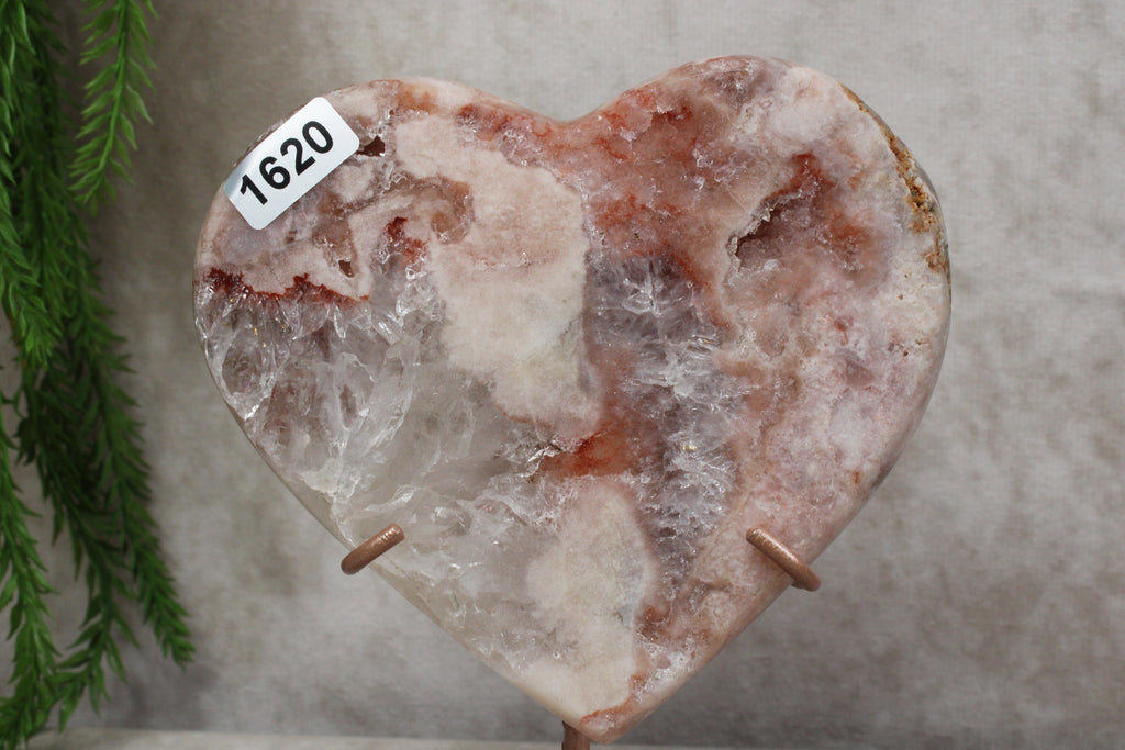 Roze amethist hart #1620