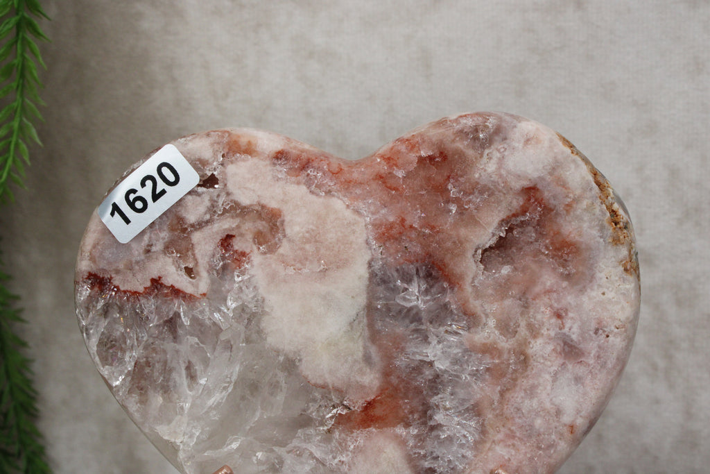 Roze amethist hart #1620