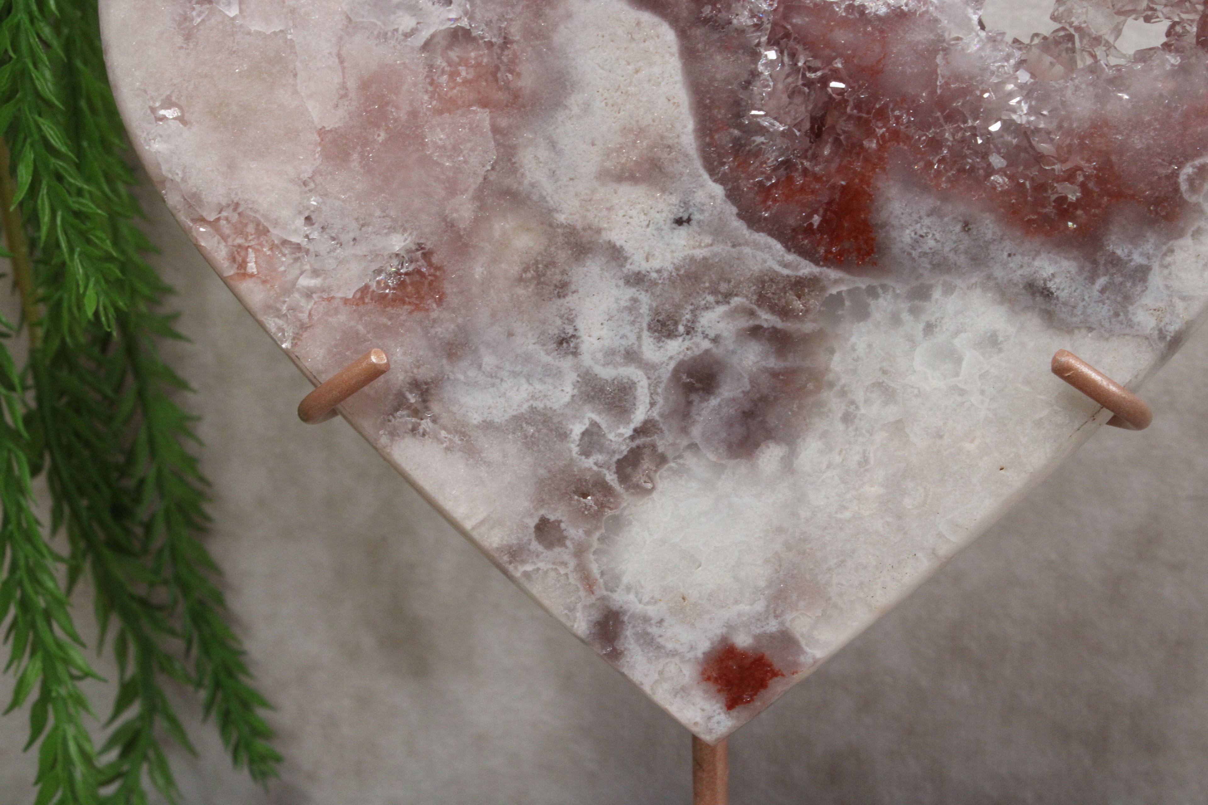 Roze amethist hart #1625