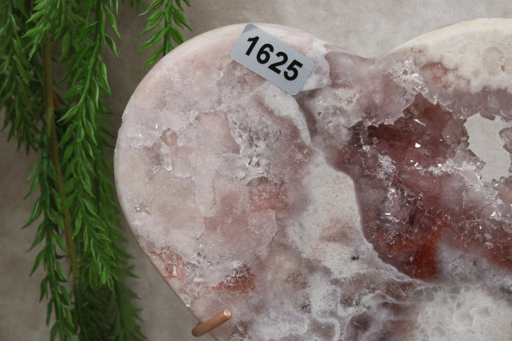 Roze amethist hart #1625
